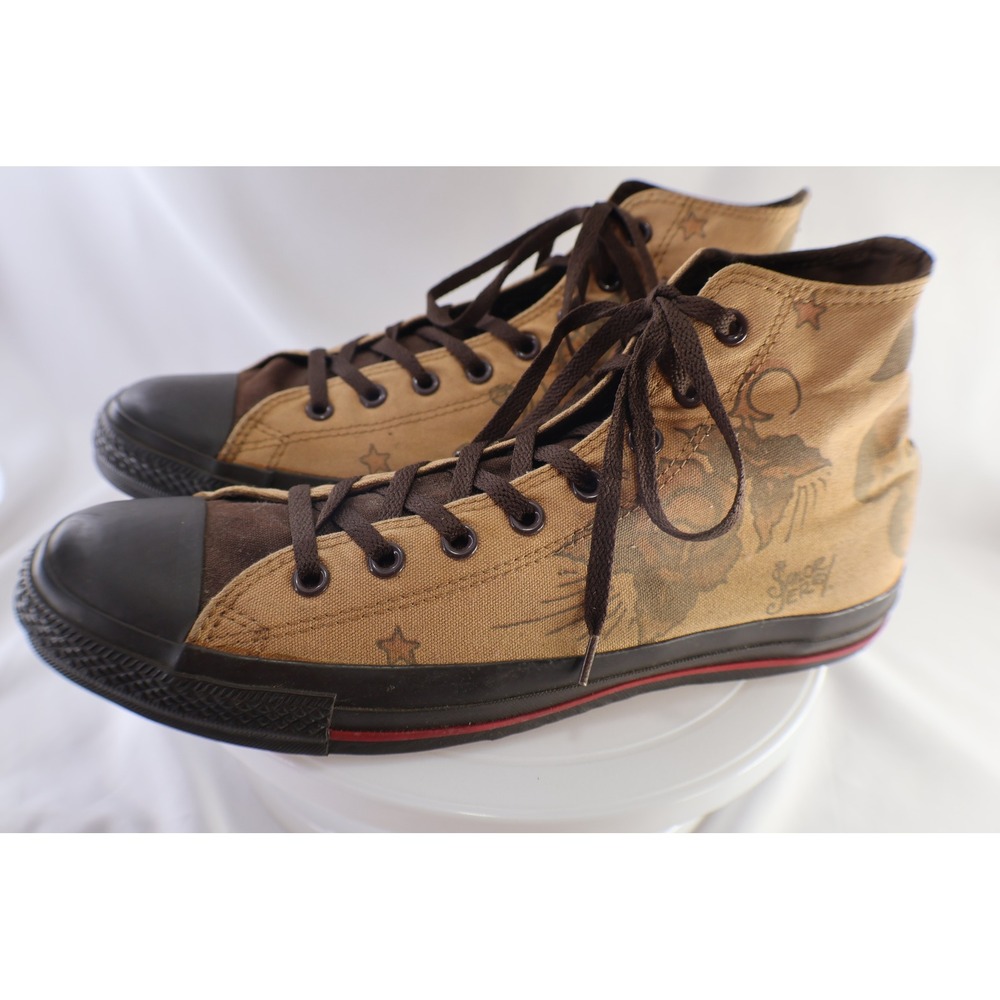 Converse Chuck Taylor x Sailor Jerry Tattoo Flash High Top Mens 13 AX983